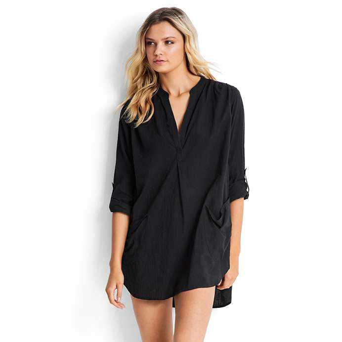 Seafolly Boyfriend Beach Shirt - Beach Basics