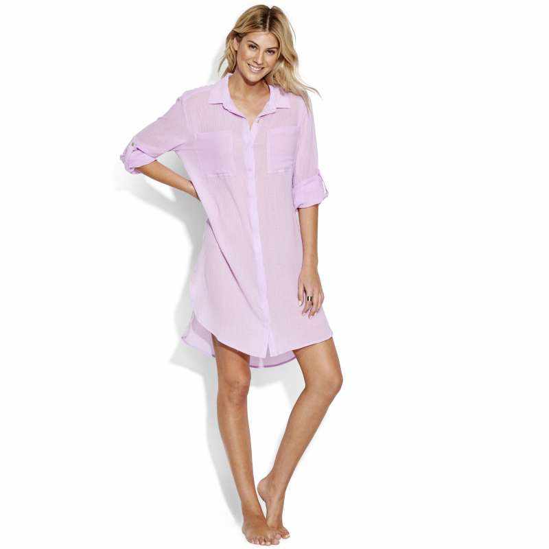 Seafolly Crinkle Twill Shirt - Beach Basics