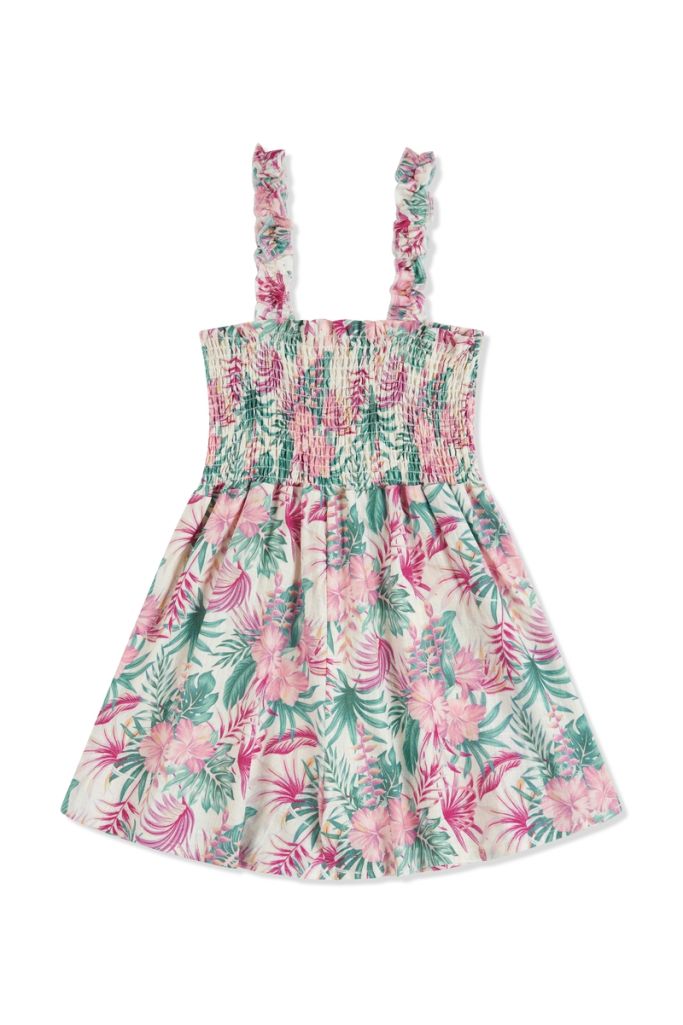 Seafolly Girls Shirred Playsuit - Island In The Sun