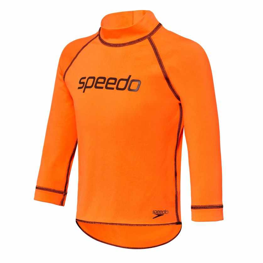Speedo Toddler Boys Long Sleeve Sun Top - Fluro Orange
