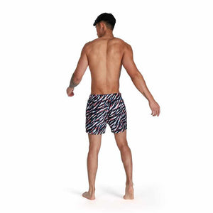 Speedo Mens 14 Inch Watershort - Zebra Black