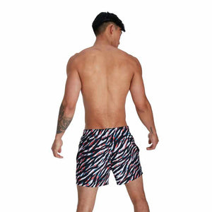 Speedo Mens 14 Inch Watershort - Zebra Black