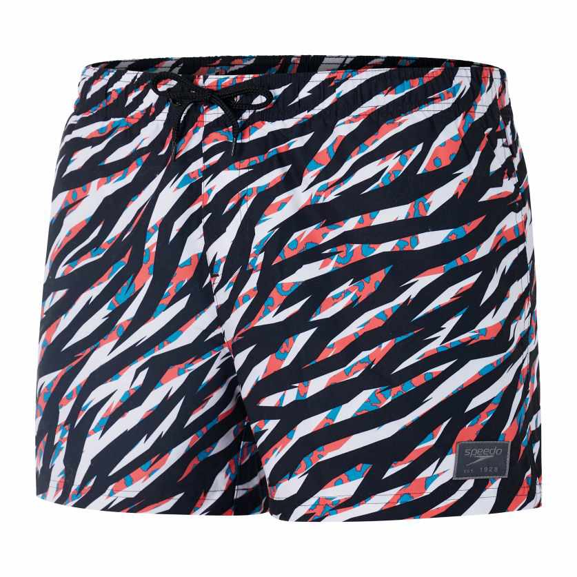 Speedo Mens 14 Inch Watershort - Zebra Black
