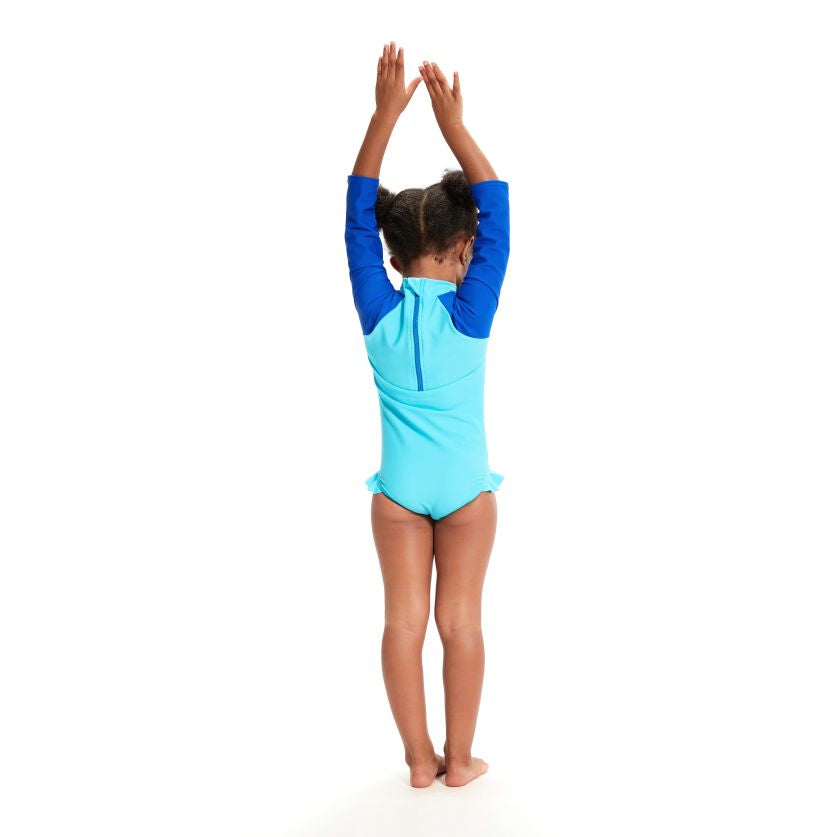 Speedo Toddler Girls Longsleeve Frill One Piece - Down Under