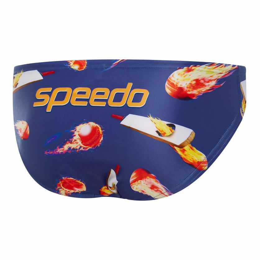 Speedo Mens Fireball Escape Brief - Navy/Red