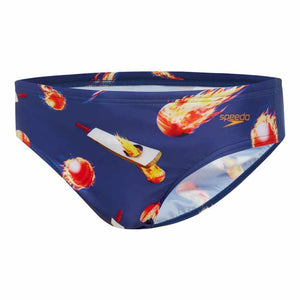 Speedo Mens Fireball Escape Brief - Navy/Red