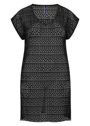 Capriosca Mesh Beach Cover Up - Black