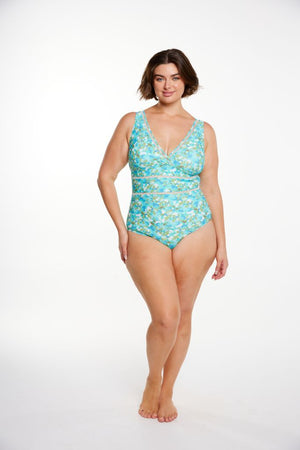 Capriosca V Neck One Piece - Calypso