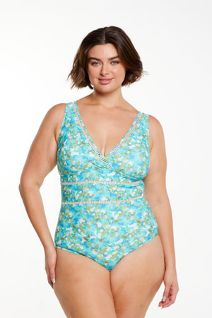 Capriosca V Neck One Piece - Calypso