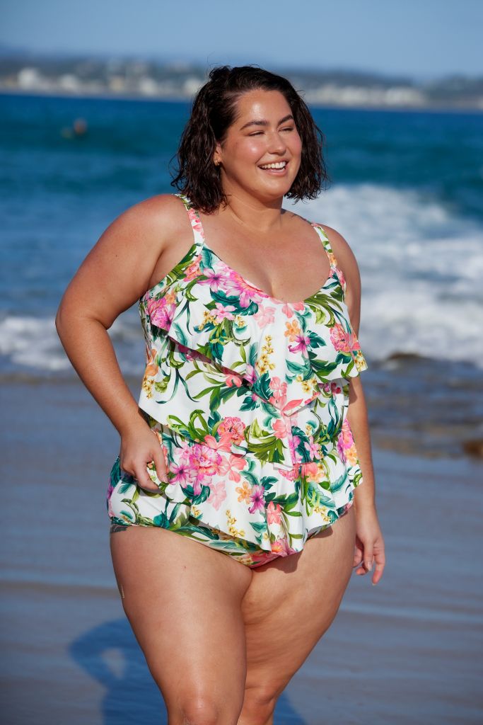 Capriosca 3 Tier Tankini Top - Bora Bora White