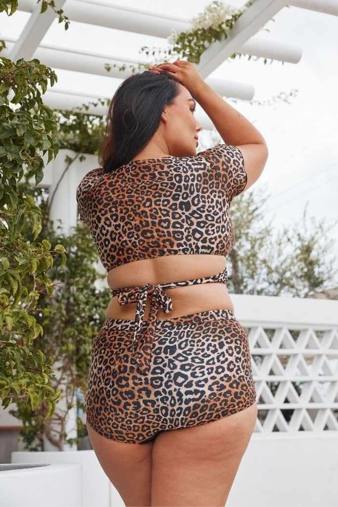 Capriosca Wrap Crop Top - Leopard