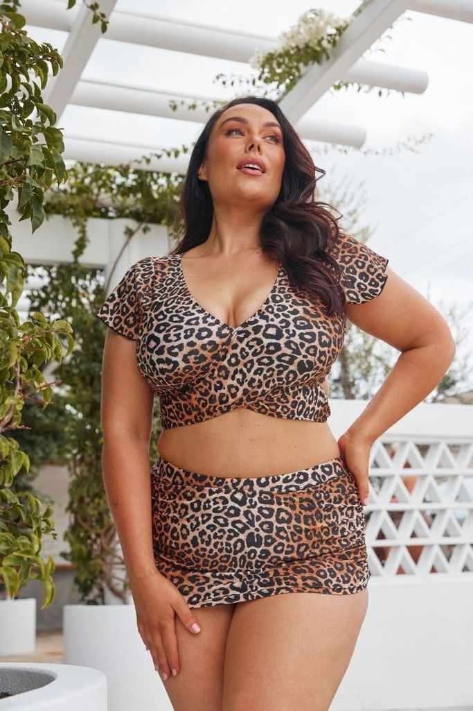 Capriosca Retro Skirted Pant - Leopard