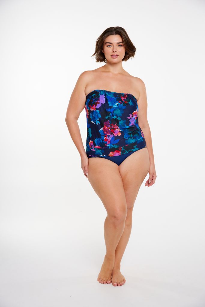 Capriosca Flouncy Bandeau Tankini Top - Montego