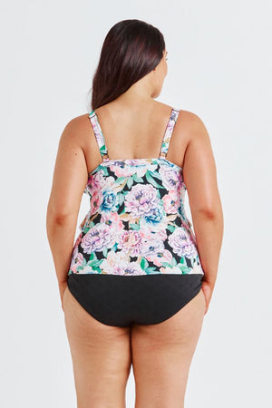 Capriosca 3 Tier Tankini Top - Positano Black