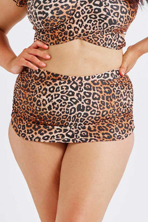 Capriosca Retro Skirted Pant - Leopard