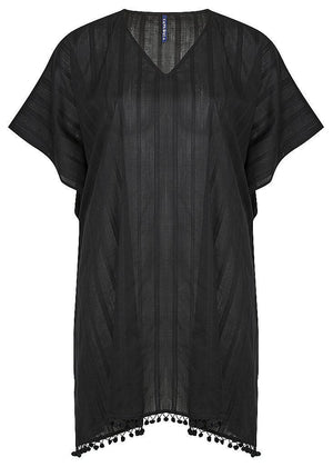 Capriosca Cotton Kaftan - Black