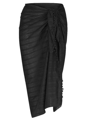 Capriosca Cotton Sarong - Black