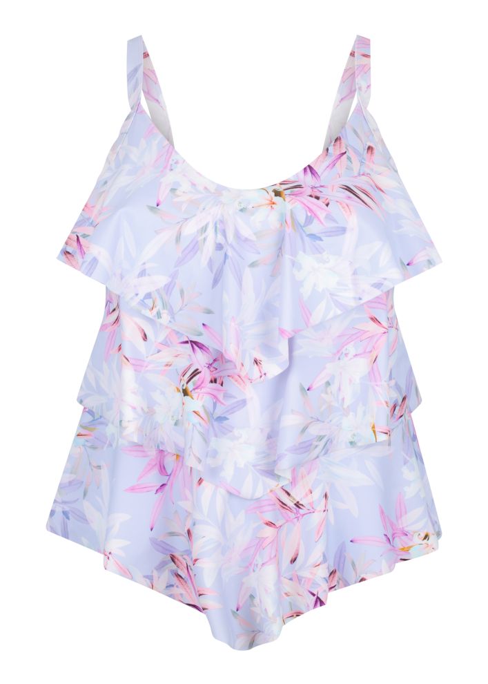 Capriosca 3 Tier Tankini Top - Lilac Florence