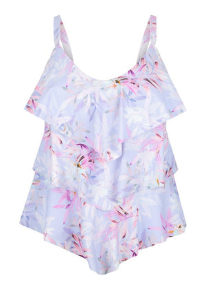 Capriosca 3 Tier Tankini Top - Lilac Florence