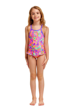 Funkita Toddler Girls Belted Frill One Piece - Flower Bed