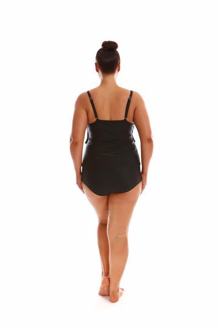 Capriosca 3 Tier One Piece - Black-Splish Splash Swimwear-Splish Splash Swimwear