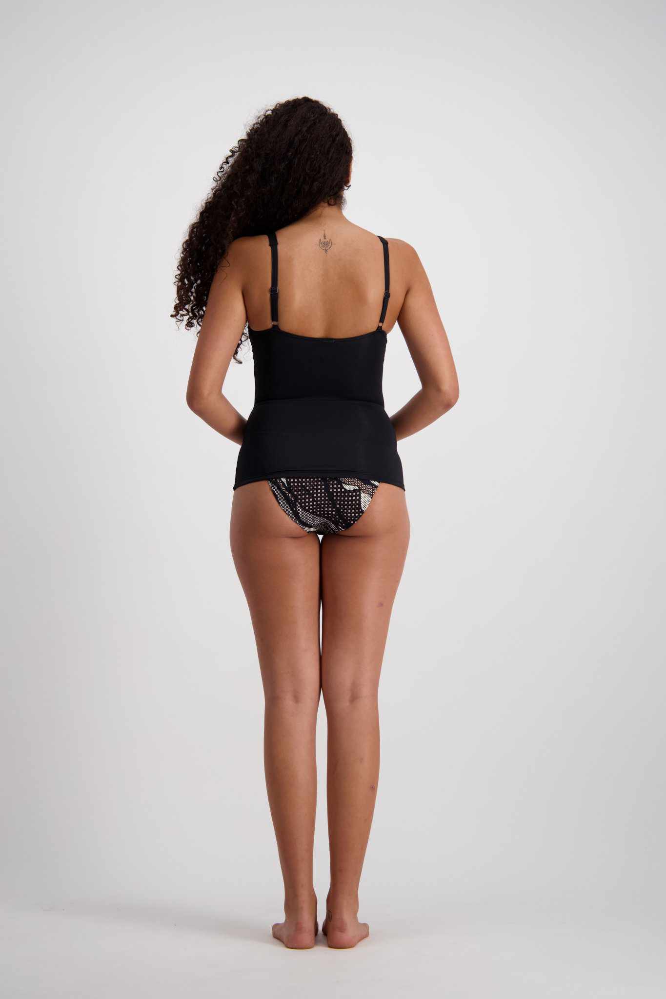 Moontide F/G Cup U/W Tie Front Tankini - Contours