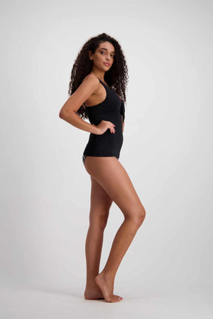 Moontide F/G Cup U/W Tie Front Tankini - Contours