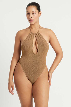 Bond-eye Bisou One Piece - Fawn Lurex