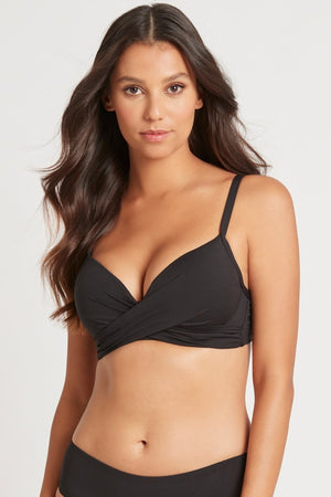 Sea Level Cross Front Moulded Underwire Bra - Eco Essentials