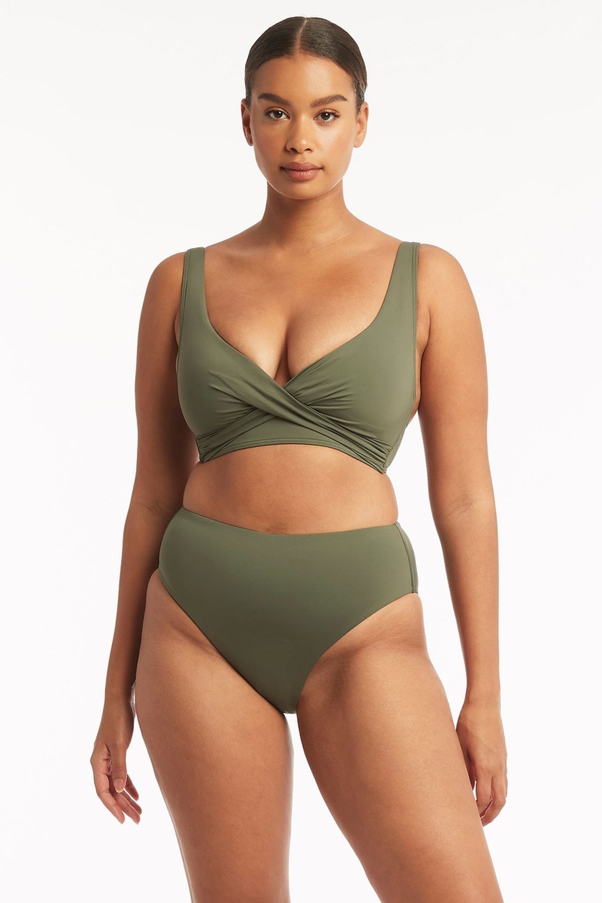 Sea Level Cross Front Multifit Bra Top - Eco Essentials