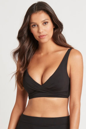 Sea Level Cross Front Multifit Bra Top - Eco Essentials