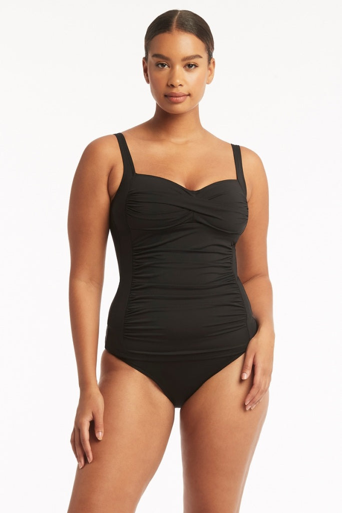 Sea Level Twist Front Multifit Singlet Top - Eco Essentials