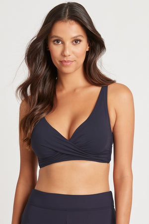 Sea Level Cross Front Multifit Bra Top - Eco Essentials