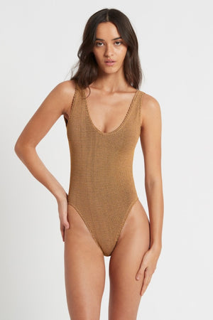 Bond-eye Mara One Piece - Fawn Lurex