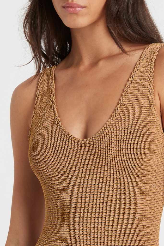 Bond-eye Mara One Piece - Fawn Lurex