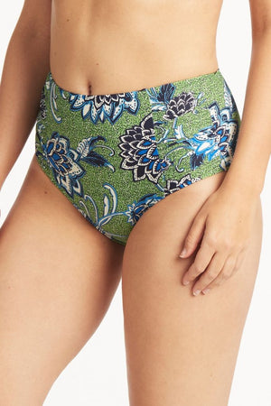 Sea Level High Waist Gathered Side Pant - Pilgrim