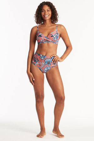 Sea Level High Waist Gathered Side Pant - Pilgrim