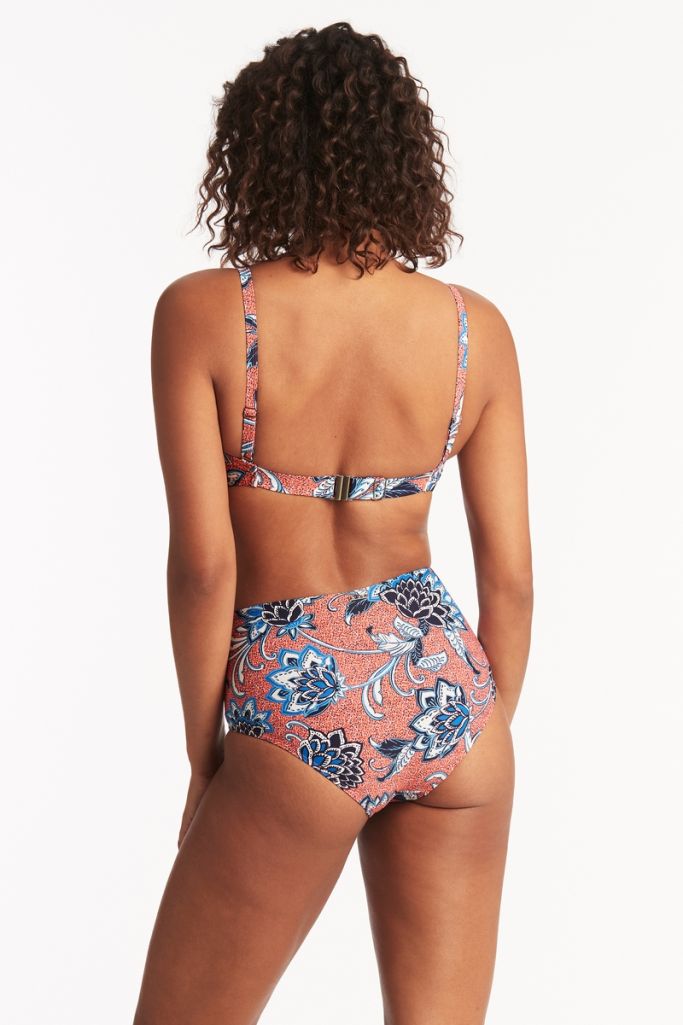 Sea Level High Waist Gathered Side Pant - Pilgrim