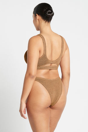 Bond-eye Sasha Crop - Fawn Lurex