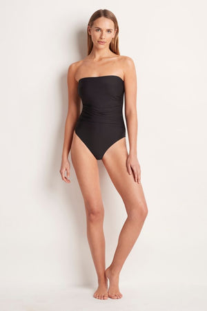 Monte & Lou Ruched Bandeau One Piece - Separates