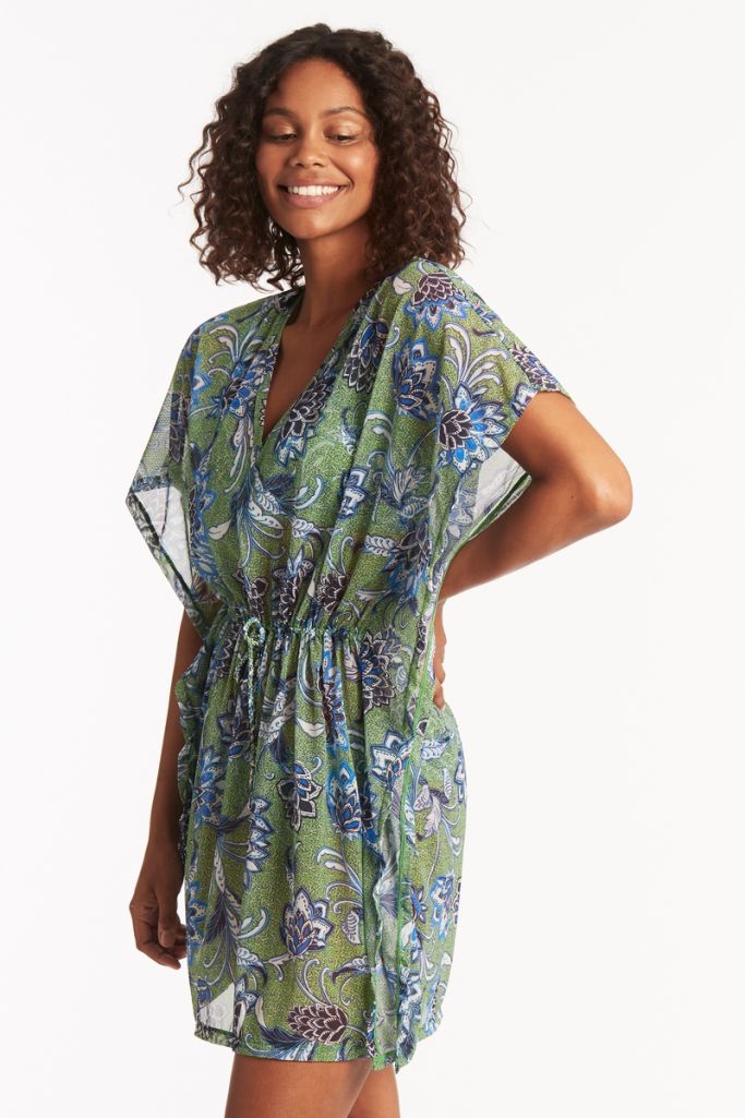 Sea Level Panelled Mesh Kaftan - Pilgrim