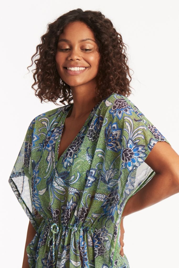 Sea Level Panelled Mesh Kaftan - Pilgrim