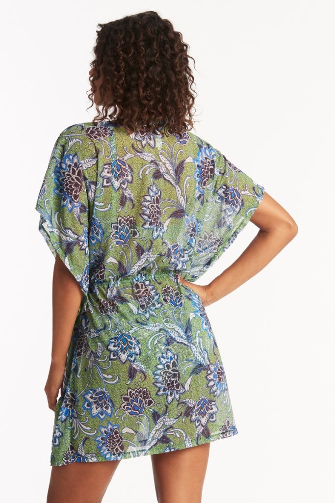 Sea Level Panelled Mesh Kaftan - Pilgrim