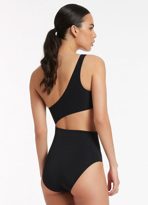 Jets One Shoulder Cut Out One Piece - Jetset