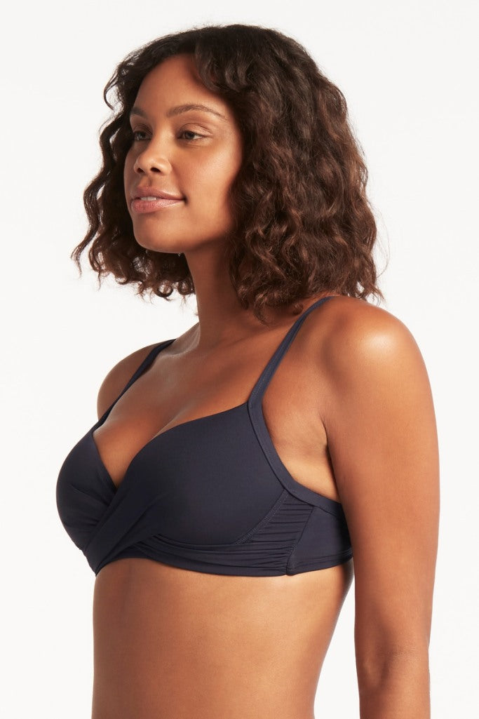 Sea Level Cross Front Moulded Underwire Bra - Eco Essentials