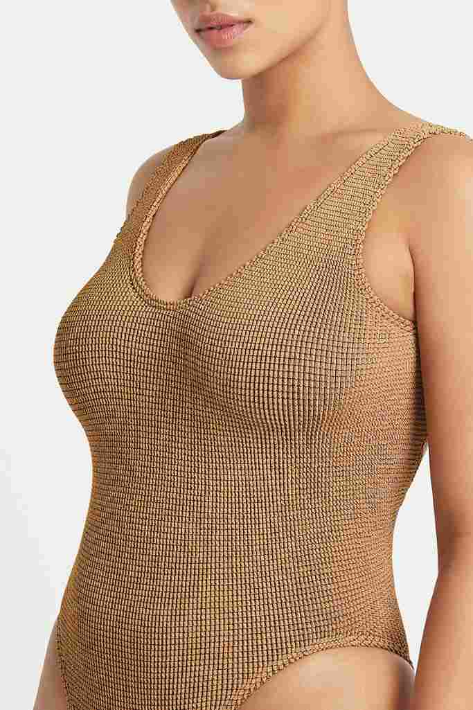 Bond-eye Mara One Piece - Fawn Lurex