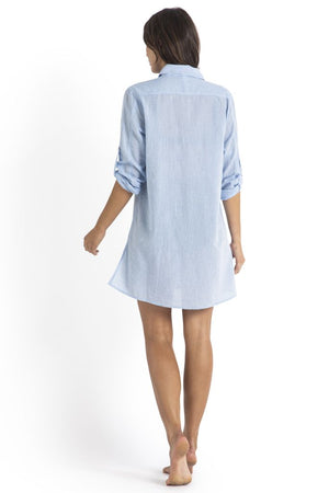 Jantzen Button Through Shirt - Treasures Stripe