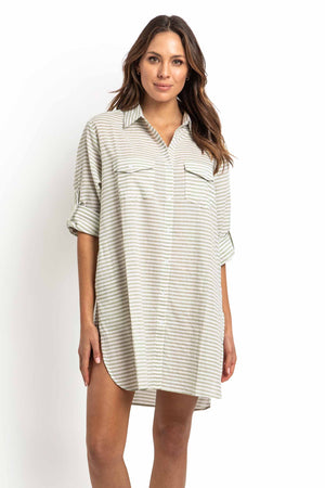 Sunseeker Summer Stripe Button Through Shirt - Summer Stripe