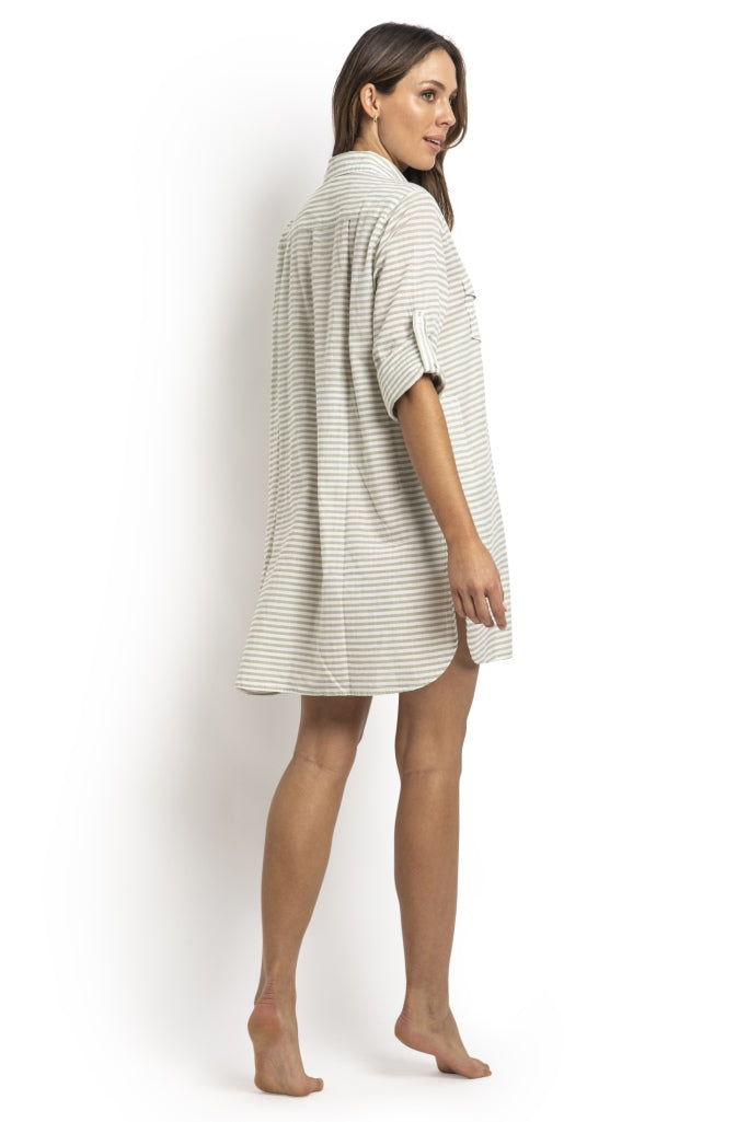 Sunseeker Summer Stripe Button Through Shirt - Summer Stripe