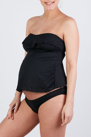 Cache Coeur Maternity Bandeau Tankini Set - Bloom